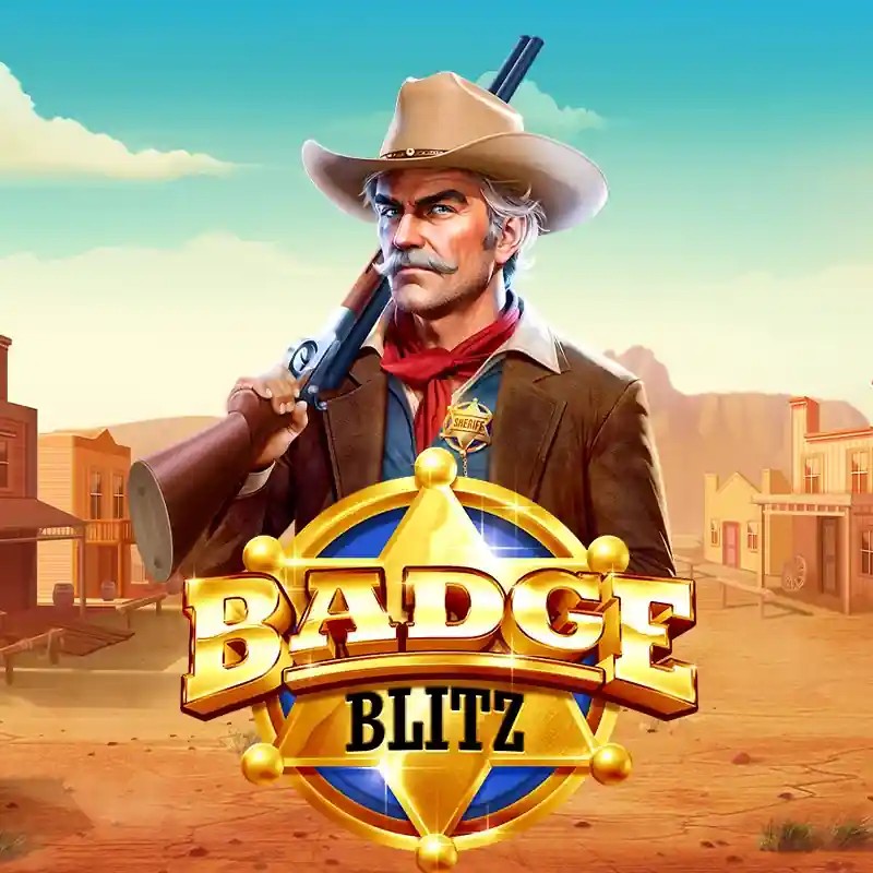 Badge Blitz online game logo by Pragmatic Play on zeusbingo.net