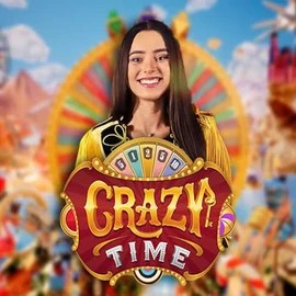 Logo of Crazy Time from Evolution at Zeus Bingo